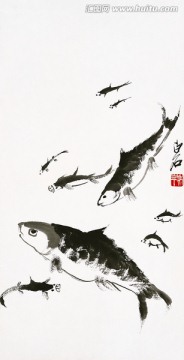 齊白石魚(yú)蝦高清作品
