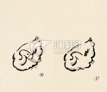 徐悲鴻冊(cè)頁(yè) 畫(huà)鵝步驟