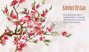 手繪桃花