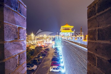 青州阜财门夜景