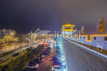 青州阜财门夜景