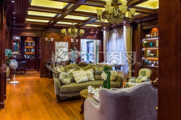 客厅整木定制 布艺沙发