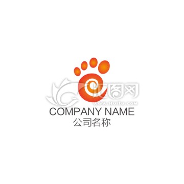 儿童脚丫脚印logo设计