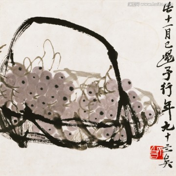 齊白石 葡萄圖