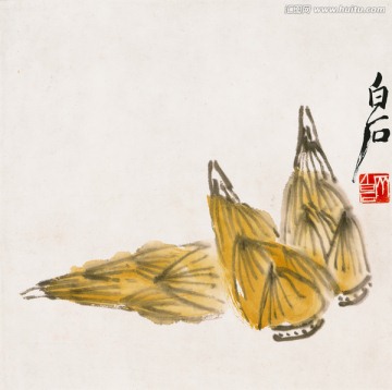 齊白石 竹筍圖