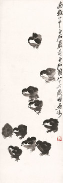 齊白石 群雛圖