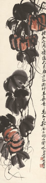 齊白石 設(shè)色瓜軸