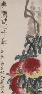 齊白石 壽桃高清作品