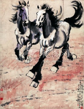 徐悲鴻 奔馬騰飛