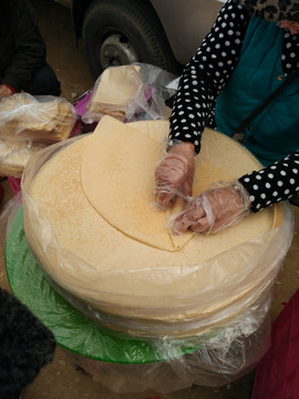 山东煎饼制作图片