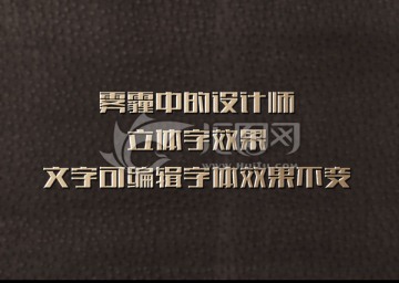 皮革凸起燙印字體樣式