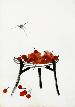 齊白石 蜻蜓花草高清作品