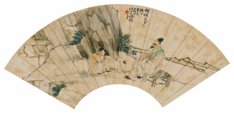 齊白石 折枝花卉扇面