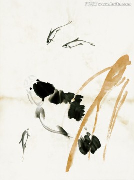 齊白石 魚蝦冊頁高清