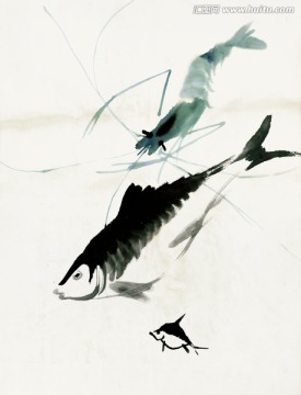 齊白石 魚蝦冊頁高清