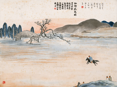 石門二十四景圖 仙坪試馬圖