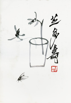 齊白石 花蟲水墨高清作品