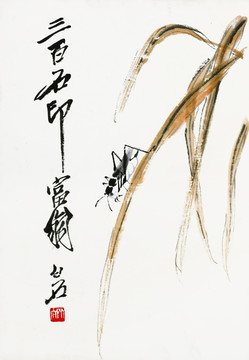 齊白石 花蟲水墨高清作品