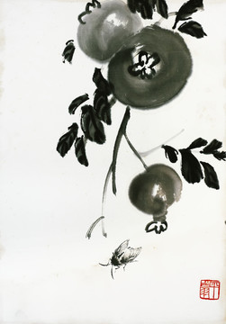 齊白石 花蟲水墨高清作品