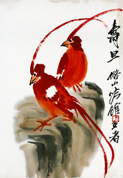 齊白石 鳥高清作品