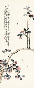 于非庵 花卉四條