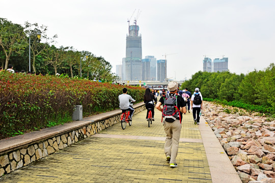 深圳湾公园 运动