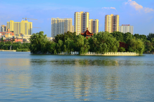 淮南城市风光 龙湖