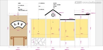 校园文化走廊学生美术作品展示区