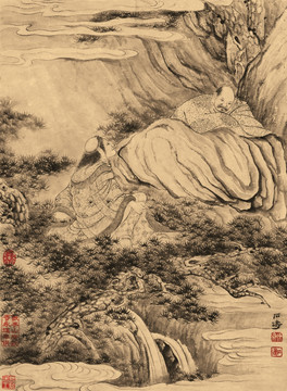 石濤 百開羅漢冊