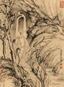 石濤 百開羅漢冊