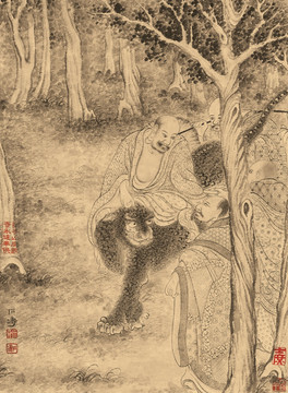 石濤 百開羅漢冊(cè)