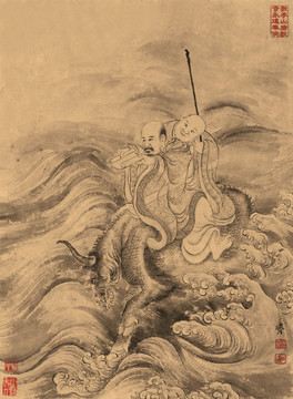石濤 百開羅漢冊
