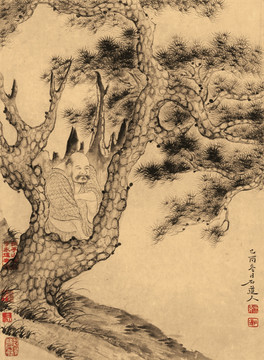 石濤 百開羅漢冊