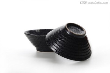 黑色陶瓷斗笠碗