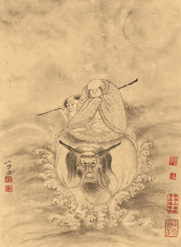 石濤 百開羅漢冊
