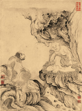 石濤 百開羅漢冊