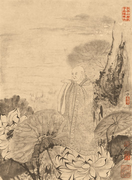 石濤 百開羅漢冊