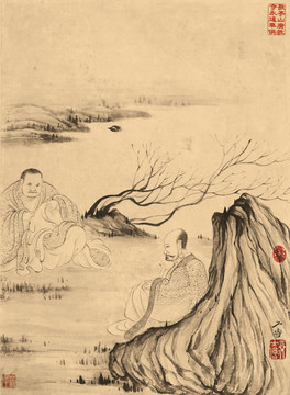 石濤 百開羅漢冊