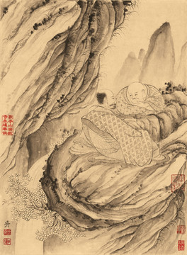 石濤 百開羅漢冊