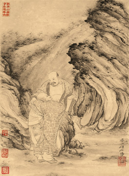 石濤 百開羅漢冊
