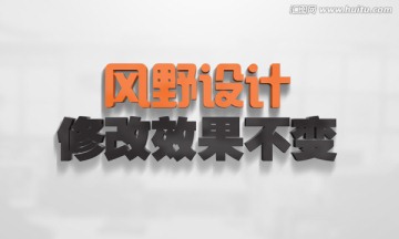 质感立体字样机 logo样机