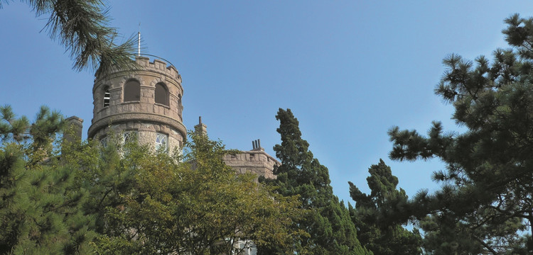 花石楼 青岛 古堡 建筑 院