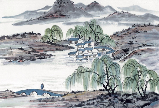 水墨畫 山水畫 國(guó)畫