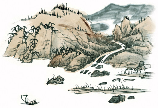 水墨畫 山水畫 國畫