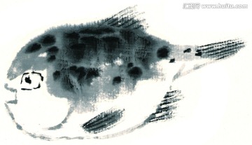 水墨魚(yú) 工筆畫(huà)素材