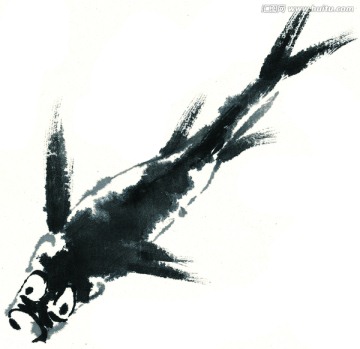 水墨魚(yú) 工筆畫(huà)素材