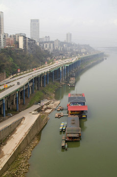 重庆风光 嘉陵江滨江路