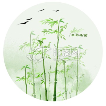 手繪竹子