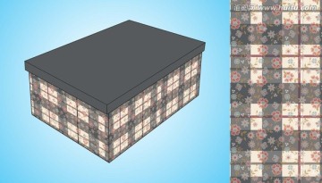 格子花纹工艺盒