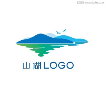 山水logo 山湖标志